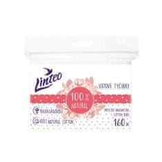 LINTEO Papierové vatové tyčinky 100% natural Linteo 160 ks vo vrecku 