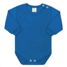 NEW BABY Dojčenské body s dlhým rukávom New Baby modré 50