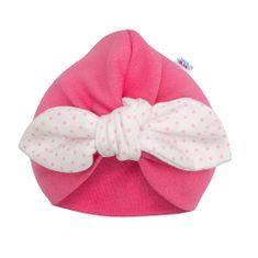NEW BABY Dievčenská čiapočka turban New Baby For Girls dots 80 (9-12m)
