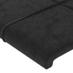 shumee Čelo postele s LED čierne 103x16x118/128 cm zamat