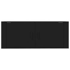 shumee Nástenná TV skrinka čierna 100x34,5x40 cm