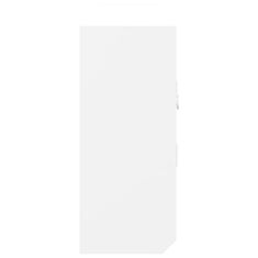 shumee Skrinka na kľúče biela 40x8,5x20 cm spracované drevo a oceľ