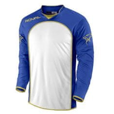 ROYAL Futbalový dres s dlhými rukávmi Royal Jeyter Biela XXL biela/modrá/zlatá