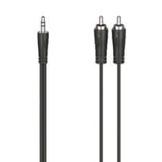HAMA AV kábel Jack 3, 5 mm / 2x cinch (RCA), 1, 5 m - černý