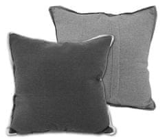 Home Elements  Obliečka na vankúš s lemom, z recyklovanej bavlny, svetlo šedá + tmavo šedá