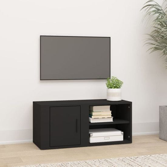 Vidaxl TV skrinka čierna 80x31,5x36 cm spracované drevo