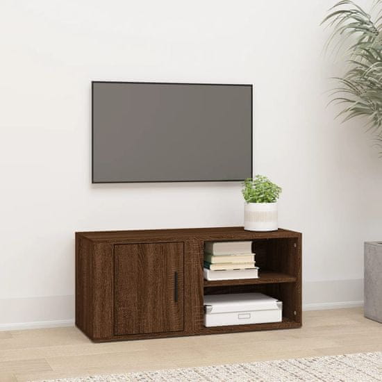 Vidaxl TV skrinka hnedý dub 80x31,5x36 cm spracované drevo