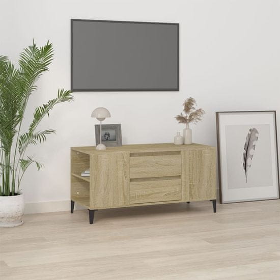 Vidaxl TV skrinka dub sonoma 102x44,5x50 cm spracované drevo