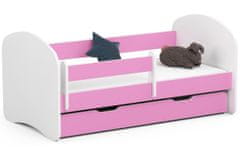 Akord Detská posteľ SMILE 140x70 cm ružová