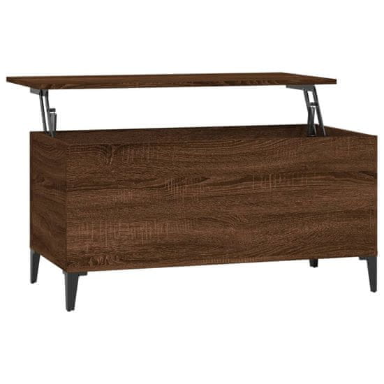 Vidaxl Konferenčný stolík hnedý dub 90x44,5x45 cm spracované drevo
