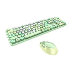 slomart Bezdrôtový set klávesnica + myš MOFII Sweet 2.4G (zelená)