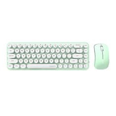slomart Bezdrôtový set klávesnice a myši MOFII Bean 2.4G (bielo-zelený)