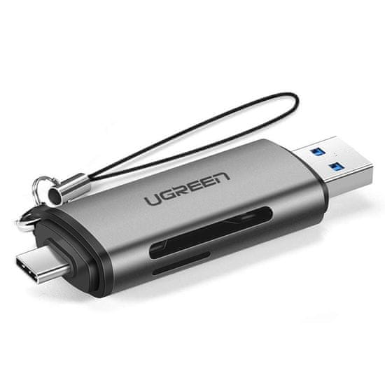 shumee Univerzálna čítačka micro SD kariet pre USB 3.0 a USB-C 3.0, šedá