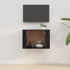 shumee Nástenná TV skrinka čierna 57x34,5x40 cm