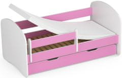 Akord Detská posteľ SMILE 140x70 cm ružová