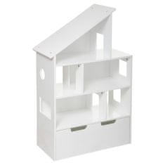 Atmosphera Detská knižnica s úložným boxom na hračky biela 30x64x103 cm