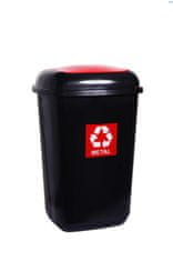 Plafor Odpadkový kôš na triedený odpad 28 ls vekom - červený, kov