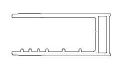 Mexen profilová lišta pre Kioto WALK-IN sprchové steny 8mm, chrómová, 800-00-01