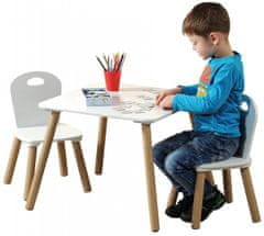 Kesper Sada detský stolík s dvoma stoličkami biely