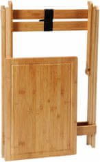 Kesper Multifunkčné sklopný stôl z bambusu, 60 x 79 x 45 cm