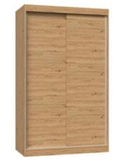 shumee Šatní skříň s posuvnými dveřmi IGA 120x61xH200 artisan