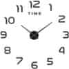 Dizajnové 3D nálepovacie hodiny 130 cm Čierne Ruhhy 19928