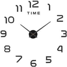 Ruhhy Dizajnové 3D nálepovacie hodiny 130 cm Čierne Ruhhy 19928