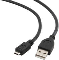 Gembird CABLEXPERT kábel USB A Male/Micro B Male 2.0, 50cm, High Quality, čierna