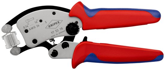 Knipex KNIPEX Kliešte Twistor16 lisovacie na dutinky, automatické