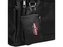 Disney Mickey Mouse Disney Black batoh + sáčok, ekokoža, veľký, priestranný, batoh s vreckami 28,5x41,5x12 cm 