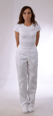 BORTEX Nohavice na gumu biele dámske (100% bavlna) 50/170