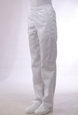 BORTEX Nohavice na gumu biele dámske (100% bavlna) 62/170