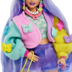 Mattel Barbie Extra Levanduľové vlasy s motýlikmi GRN27