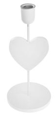 Santex Svietnik biele srdce 23cm