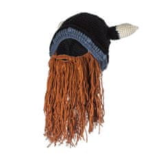 Korbi Vikingská zimná čiapka s bradou a rohmi