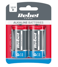 Rebel Batéria D (R20) alkalická REBEL Alkaline Power 2ks/blister BAT0064B