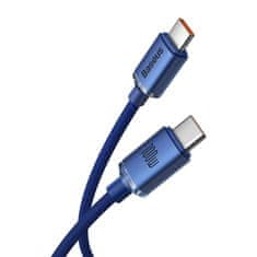Noname Baseus Type-C - Type-C Crystal Shine series fast charging data cable 100W 1.2m Blue (CAJY000603)