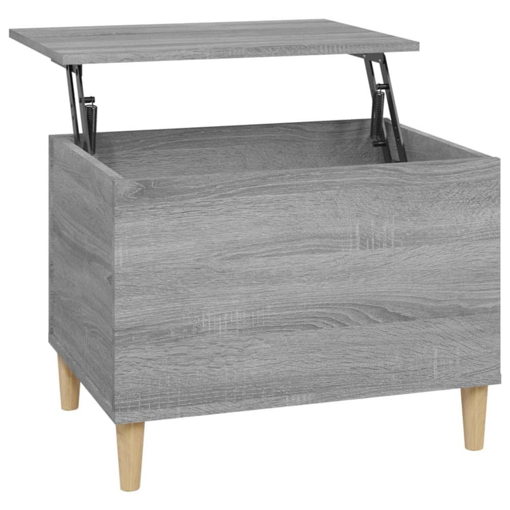 Vidaxl Konferenčný stolík sivý sonoma 60x44,5x45 cm spracované drevo