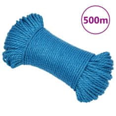 Vidaxl Pracovné lano modré 3 mm 500 m polypropylén