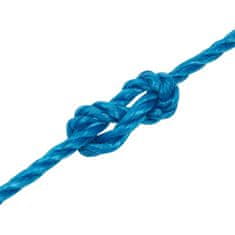 Vidaxl Pracovné lano modré 3 mm 250 m polypropylén
