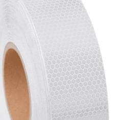 Vidaxl Reflexná páska biela 5 cmx50 m PVC