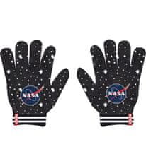 E plus M Detské rukavice NASA čierne