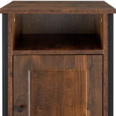 tectake Nočný stolík Blackburn 40x42x60,5cm - Industrial tmavé drevo