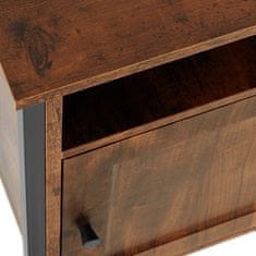 tectake Nočný stolík Blackburn 40x42x60,5cm - Industrial tmavé drevo