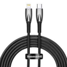 BASEUS Glimmer kábel USB-C / Lightning 20W 2m, čierny