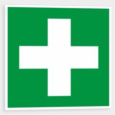 Traiva Prvá pomoc - symbol Označenie lekárničky na zed Plast 84 x 84 mm tl. 0.5 mm - Kód: 01248