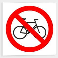 Traiva Zákaz vstupu s bicyklami - symbol Samolepka 92 x 92 mm tl. 0.1 mm - Kód: 02296