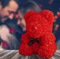 VIVVA® Luxusný plyšový medveď z umelých ruží v darčekovom balení | LOVEBEAR
