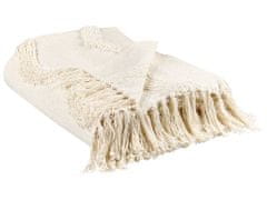 Beliani Bavlnená deka 125 x 150 cm béžová KHARI