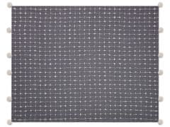 Beliani Bavlnená deka 125 x 150 cm sivá YASAM